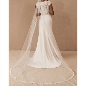 BHLDN Scalloped Cathedral Veil
